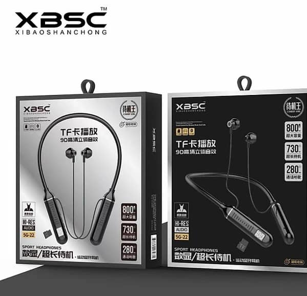 Imported Bluetooth Wireless Magnetic Neckband Earphones | TWS Sport Headphones with Built-in Mic and Digital Display