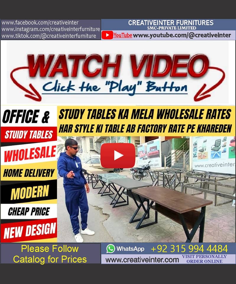 Office Table Study Table Working Desk Computer Gaming Table 3
