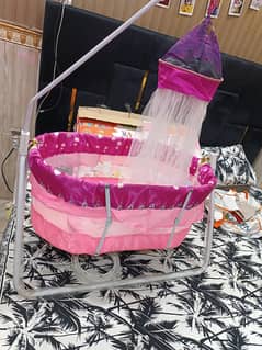 baby swing with net and stand brand new