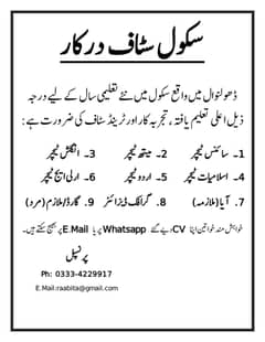 Staff Required