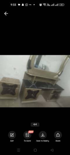 bed and dreasing table
