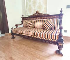 Sofa Set, 7 seaters, chinioti real wood sofa set including center