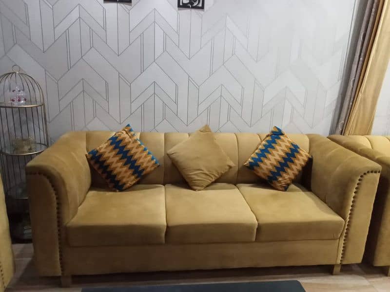 L Shaped Sofa with Table + 3 2 1 sofa set 4