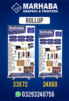 Rollup Standees, Display Stands, Flex Banners,Non-Tear Printing