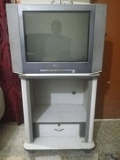 Sony Tv with TV trolly for sale.