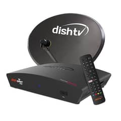 Dish TV complete set with 2 Dishes