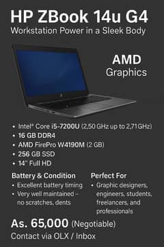 HP ZBook 14u G4 - Workstation Power in a Sleek Body | AMD Graphics