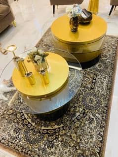 Modern Round nesting tables Set of 2