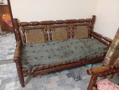 sofa set 5 seater wooden