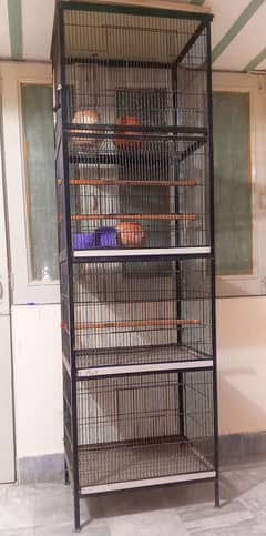 4 portion birds cage - suspicious, stylish and almost new!