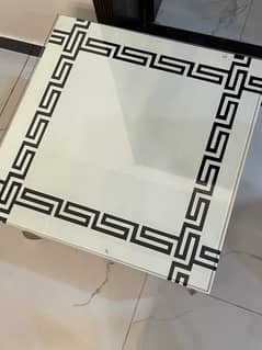 Wooden Center and Side Table Set with High Gloss Finish