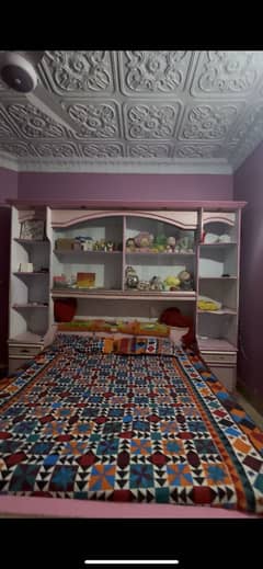 A master size bed,  it’s mostly used for kids