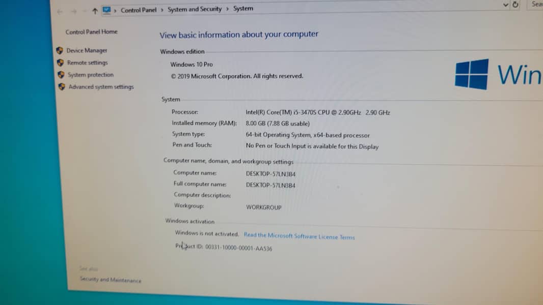 Computer core i5 3rd generation 3