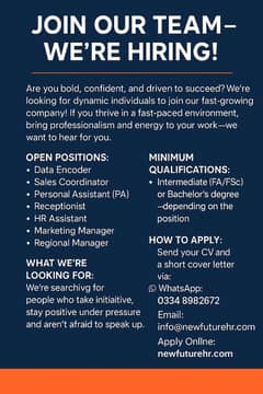 Required FEMALES office Staff