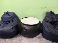 Premium quality beand bags and table