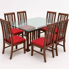 shisham wood dining table 6 chair