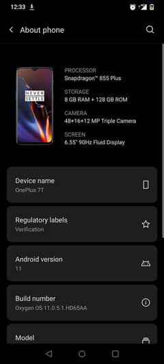 OnePlus 7t good camera only back crack
