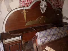 wooden bed