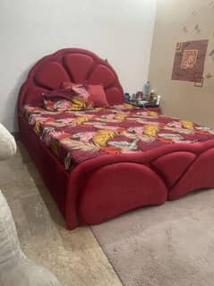 Bed Set with Sofa & Side Rack | Heavy Wood | Storage | Rs 48,000
