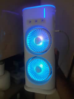 portable mist dual fan