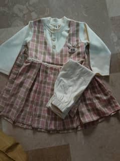winter fabric Turkish frock with tights size 20 number