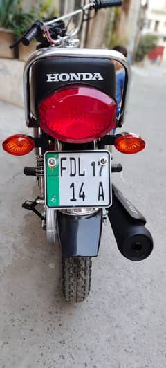 Honda CG125 with Golden Number Plat