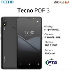 Urgent sale Tecno Pop 3