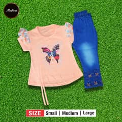 2-Piece Stylish Girls Summer Outfit – Soft & Breathable Fabric.