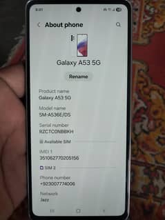 Samsung galaxy A 53s 5G non PTA