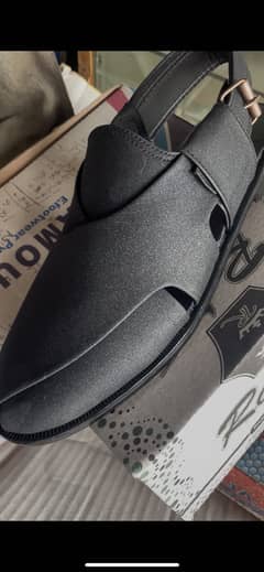 New style black khari black sandal pashawari chappal new