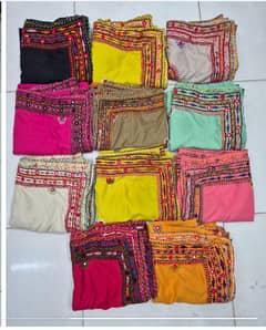 Balochi double bordee handwork with mirror work chadar. .