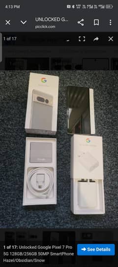 Google Pixel 7 Pro 12/128 GB 032630//29465 My Whatsapp Number
