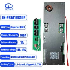 JK Inverter BMS 8S 16S 24V 48V 100A BMS Smart BMS Active Balance BMS