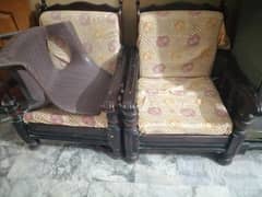 wooden sofa