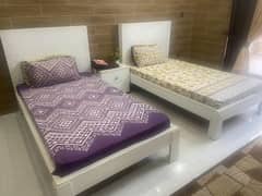 single beds set (2 single beds dressing and bedside table)