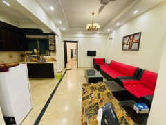 F-11 Markaz 2Bed Attached Bath Tv Lounge Kitchen Car Parking Fully Furnished Flat Available For Rent