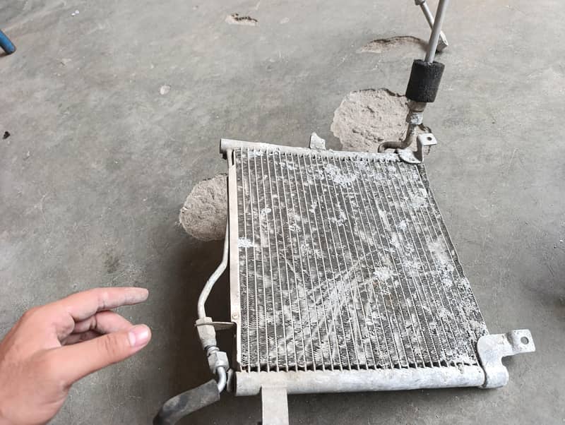 ac compressor and radiator and pipe lines 2