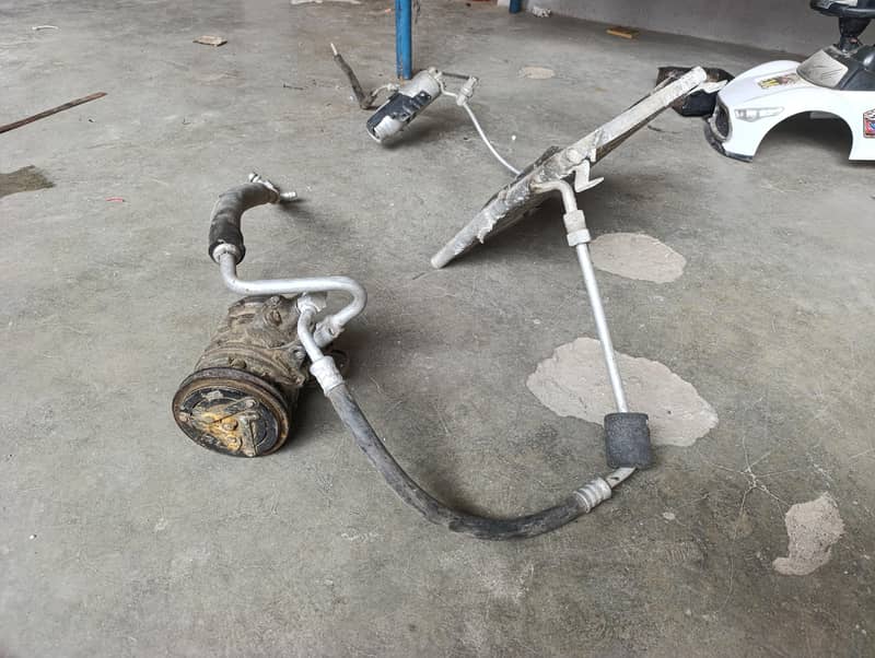 ac compressor and radiator and pipe lines 3