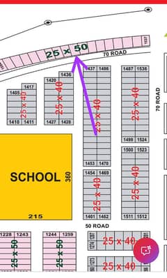 I-11/2 Size 25x50 Back Open Extra Land 70ft Road Plot Sr 1545 To 1552 For Sale