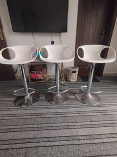 White bar stools