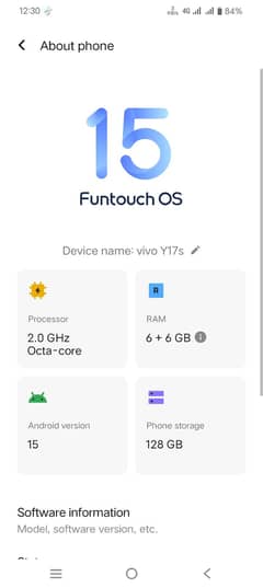 vivo y17s 6+6 . . . 128