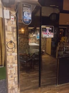dawlance twin door glass refrigrator