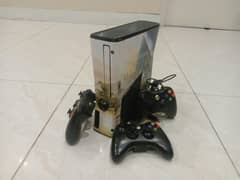 Xbox 360 Slim,55 games,3 controllers.