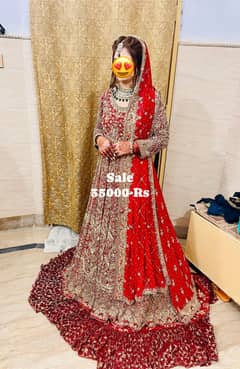 Bridal maxi front open with farshi Lehnga