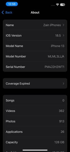 Iphone 13jv sim time active 128gb urgent For sale
