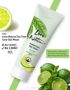 Love nature Purifying Gel Wash with Organic Tea Tree & Lime