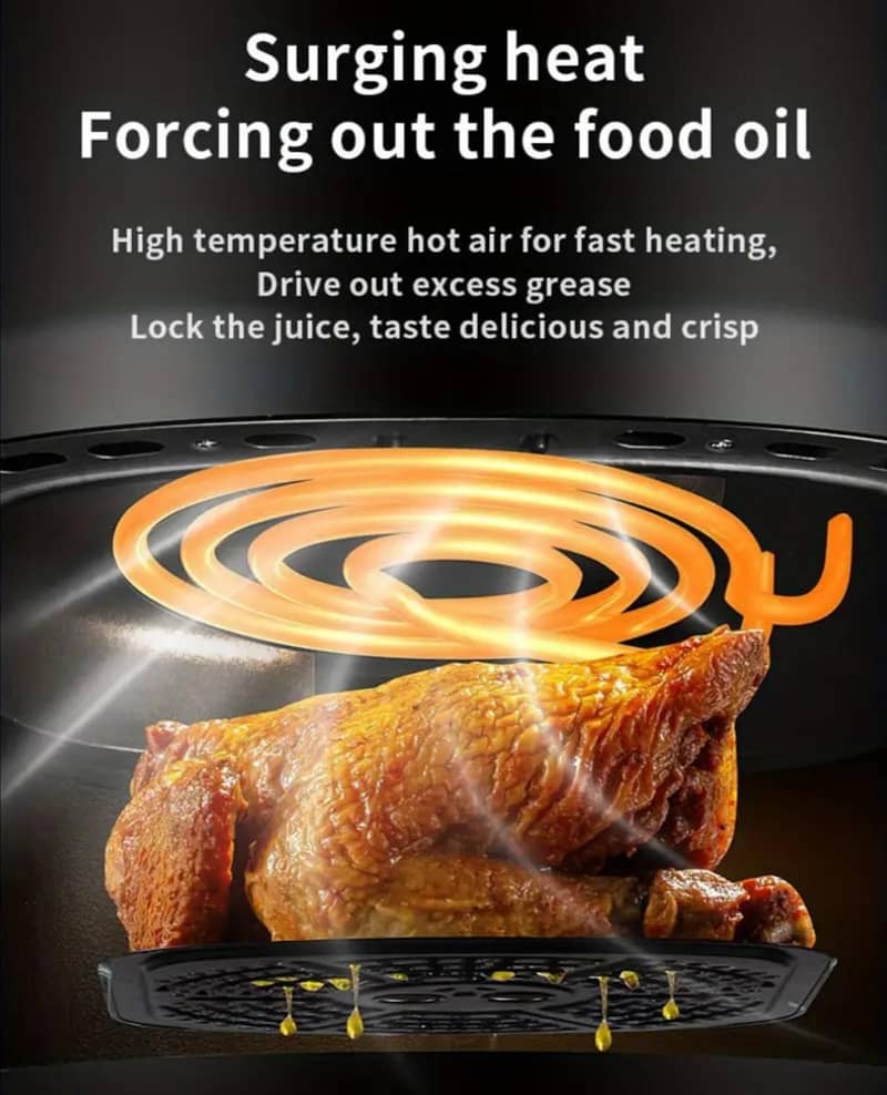 6L Capacity Touchscreen Air Fryer with Large Color Display 10