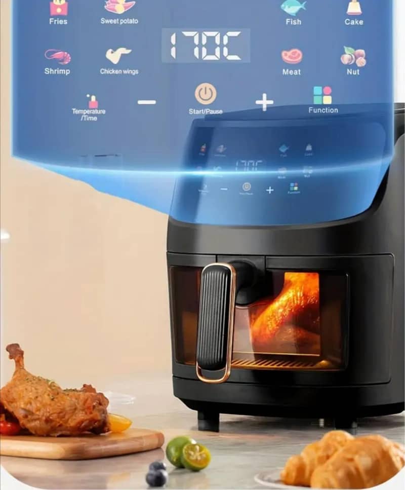 6L Capacity Touchscreen Air Fryer with Large Color Display 12