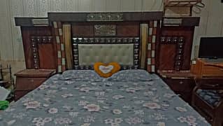 Stylish bed for comfortable sleeping with two side table