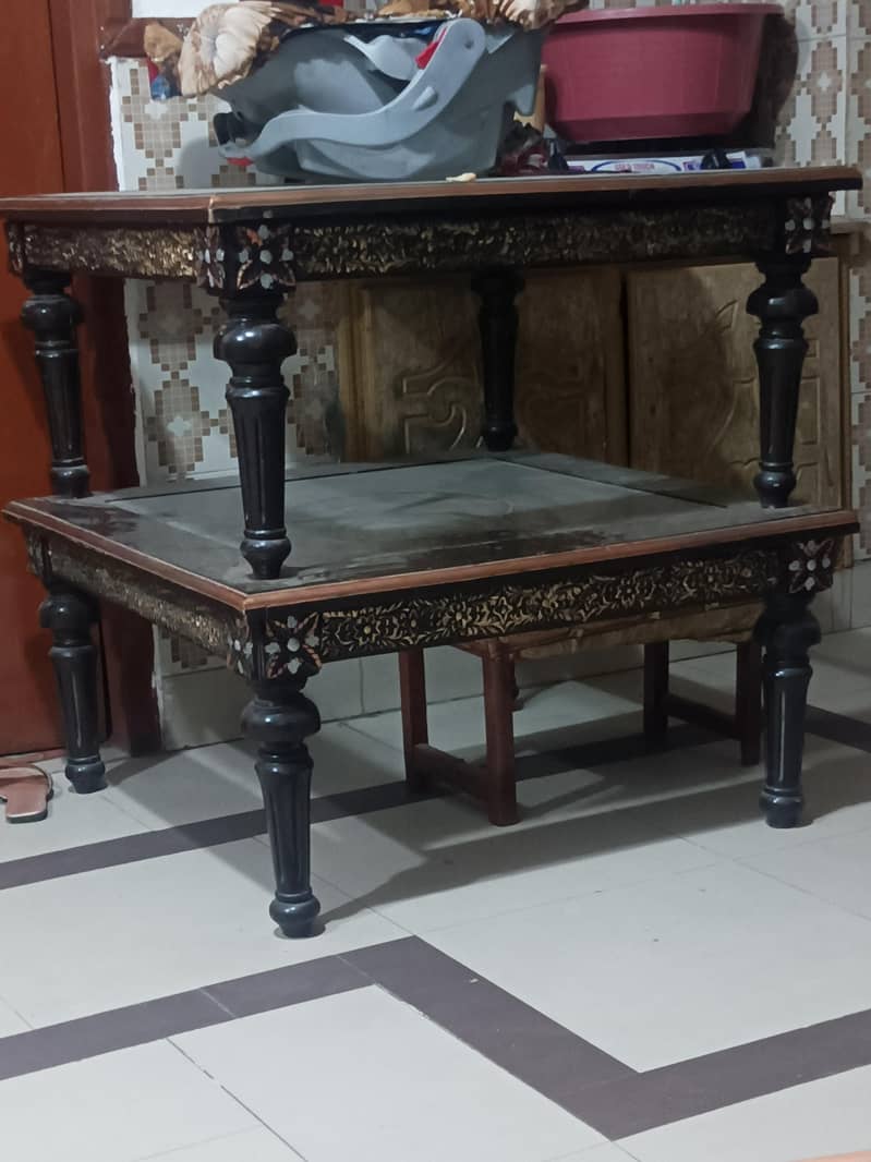 Sofa set with two tables. 1